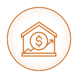 house with upward arrow